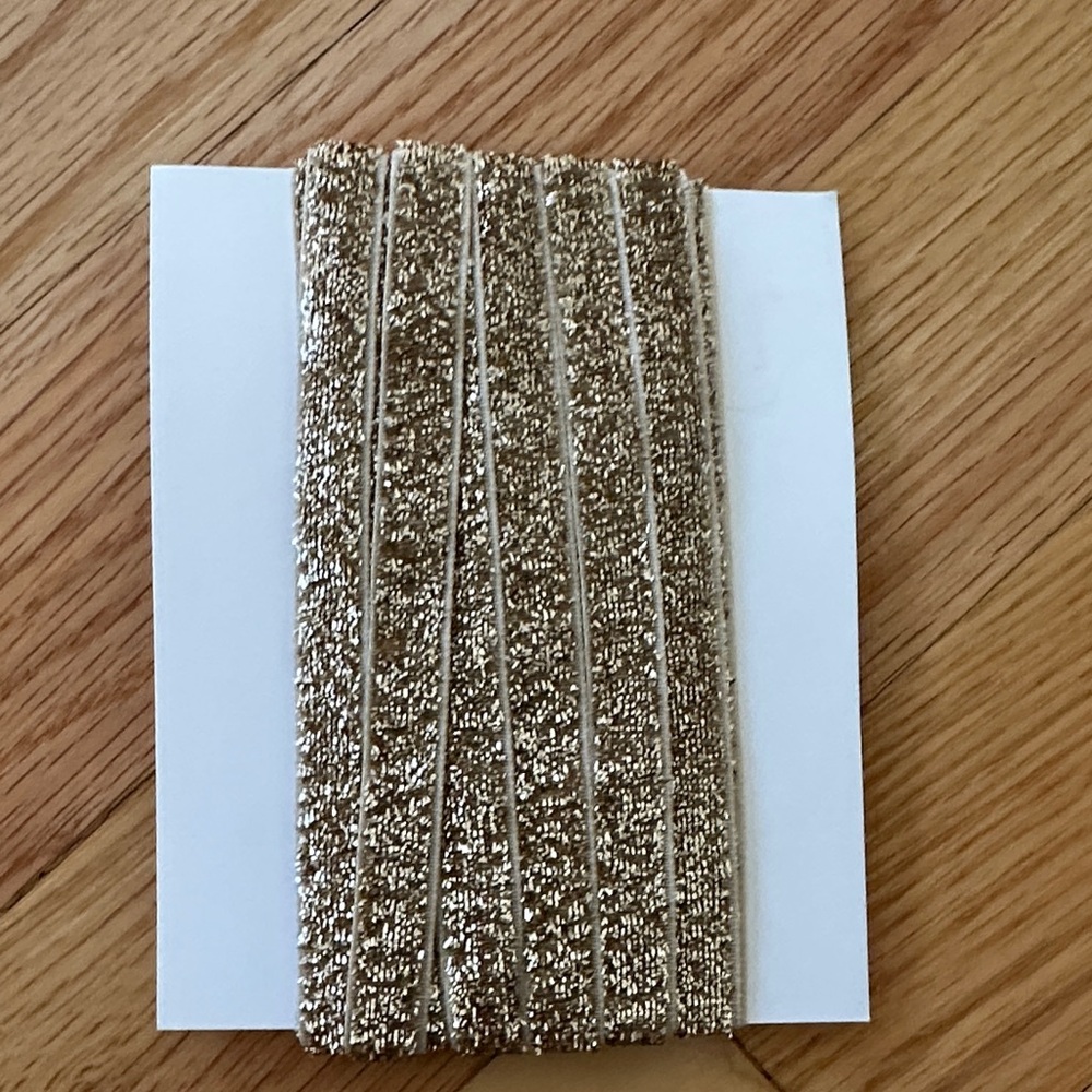 3/8 inch Gold Glitter Ribbon - 5 yards